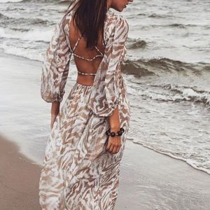 ZARA SUMMER DRESS WITH CUT OUTS